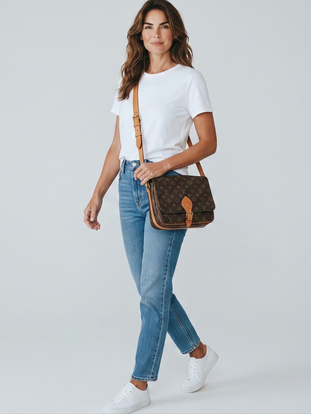 (#9) SALE! Louis Vuitton Brown Monogram Cartouchiere GM Crossbody Bag/DB - Picture 1 of 16